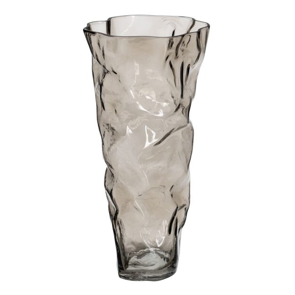 Vase Grey Crystal 19 x 17 x 38,5 cm For Cheap