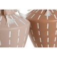 Vase Home ESPRIT Brown Light brown Ceramic Colonial Fringe 15,5 x 15,5 x 17,1 cm (2 Units) on Sale