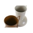 Vase DKD Home Decor 13 x 12.5 x 17 cm Beige Metal Orange Mustard (2 Units) Online