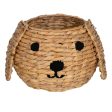 Basket Dog Black Beige Natural Fibre 27 x 27 x 19 cm Fashion