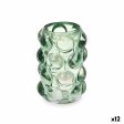 Candleholder Microbeads Green Crystal 8,4 x 12,5 x 8,4 cm (12 Units) For Discount