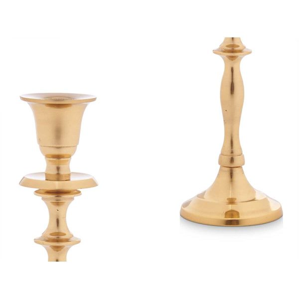 Candle Holder Golden Aluminium 4,5 x 20 x 7,5 cm (8 Units) Sale