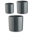 Set of pots Ø 14 cm Ø 22 cm Ø 17 cm Cylinder 3 Pieces Anthracite Hot on Sale