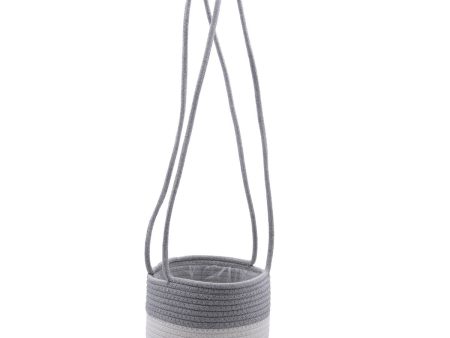 Decorative basket Vinthera Moa Cotton Grey 18 x 16 cm Hot on Sale