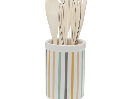 Pot for Kitchen Utensils Versa Jasper Ceramic 10 x 15 x 10 cm Cheap