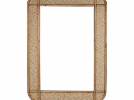 Wall mirror Romimex Natural Wood 81 x 112 x 3 cm Cheap