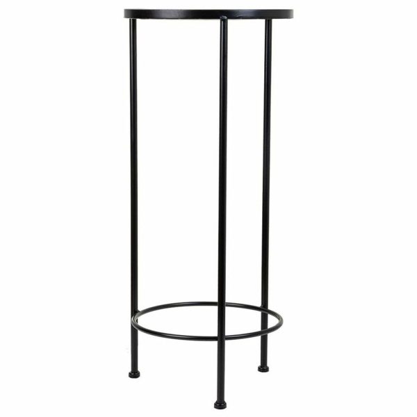 Flower Pot Stand Alexandra House Living Black Iron Tile 30 x 68 x 30 cm 3 Pieces Supply