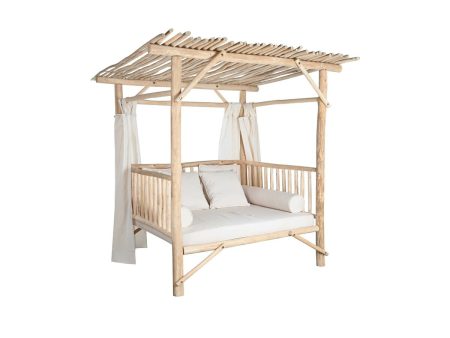 Garden day bed DKD Home Decor White Natural 200 x 180 x 200 cm Online now