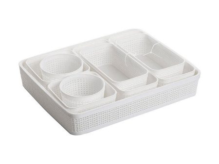 Basket set Dem Plastic 9 Pieces (34 x 28 x 6 cm) For Cheap