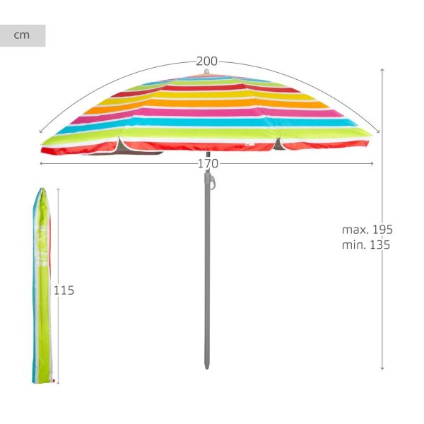 Sunshade Aktive 200 x 195 x 200 cm (6 Units) Hot on Sale