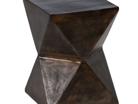 Small Side Table Bronze Aluminium 30 x 30 x 41 cm Discount