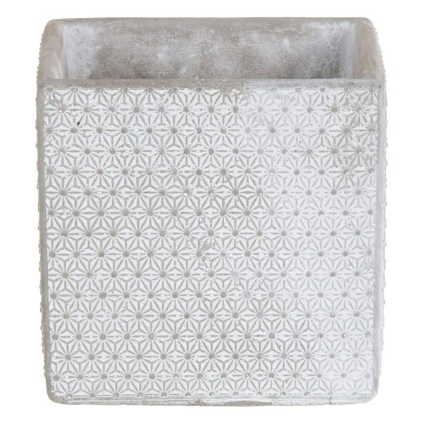 Planter Grey Cement 17 x 17 x 17 cm Discount