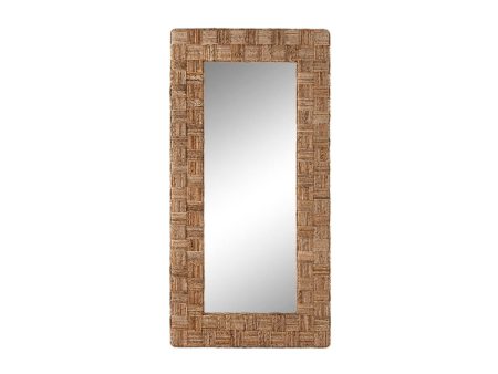 Wall mirror Home ESPRIT Natural 100 X 6 X 200 cm Cheap