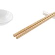 Sushi Set DKD Home Decor Bamboo Stoneware White Natural Oriental 27,3 x 20,3 x 2,5 cm (12 Units) Online Hot Sale