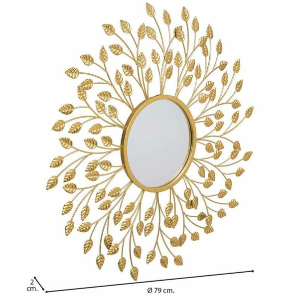 Wall mirror Alexandra House Living Golden 2 x 79 x 79 cm Circle Cheap