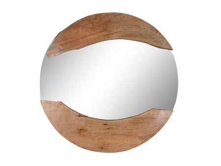 Wall mirror Home ESPRIT Natural Bali 120 x 8 x 120 cm Discount