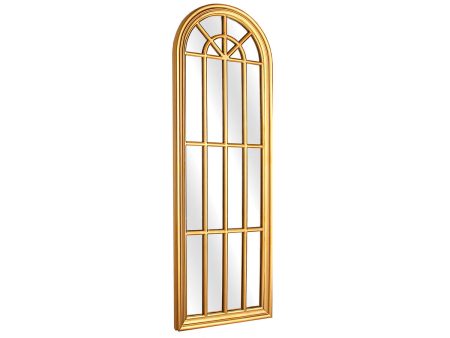 Wall mirror Romimex Golden Resin Window 61 x 178 x 4 cm Online Hot Sale