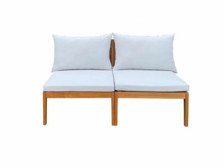 Garden sofa Alma Brown Grey Acacia 124 x 70 x 77,5 cm Online Sale