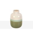 Vase Romimex Green Cream Ceramic 14 x 20 x 14 cm For Cheap