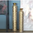 Vase Alexandra House Living Golden Metal 13 x 13 x 76 cm Online