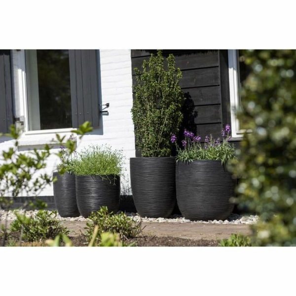 Planter Capi Europe Black Plastic Ø 43 cm For Discount