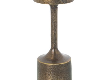 Candleholder Alexandra House Living Golden Metal 9 x 21 x 9 cm Online