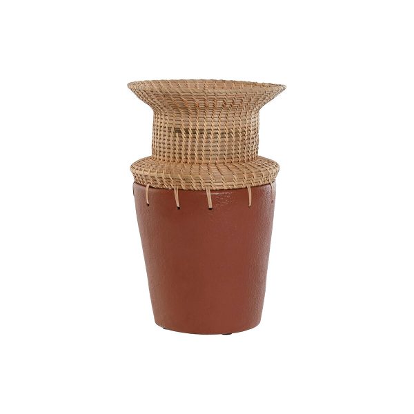 Vase Home ESPRIT Natural Terracotta 22 x 22 x 35 cm Online Sale