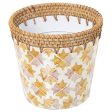 Planter Alexandra House Living Multicolour Rattan Mother of pearl Printed 18 x 14 x 18 cm Sale