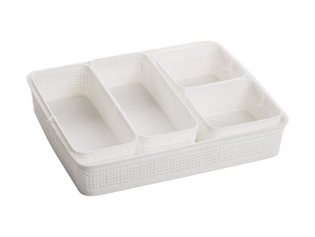 Basket set Dem Plastic 5 Pieces (34 x 28 x 6 cm) Fashion