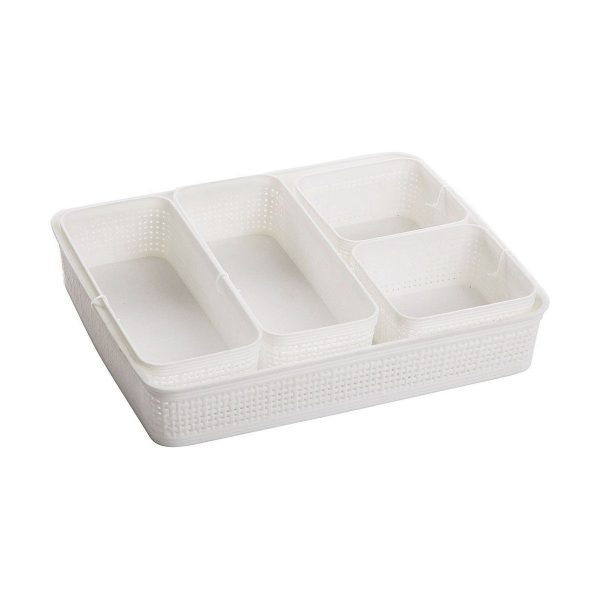 Basket set Dem Plastic 5 Pieces (34 x 28 x 6 cm) Fashion