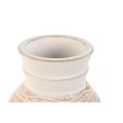 Vase Home ESPRIT White Natural Mango wood Colonial 15 x 15 x 38 cm Online Hot Sale