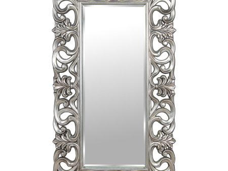 Wall mirror Alexandra House Living Silver 92 x 7 x 167 cm Rectangular Supply