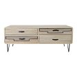 TV furniture DKD Home Decor Metal Paolownia wood (115 x 61 x 43 cm) Fashion