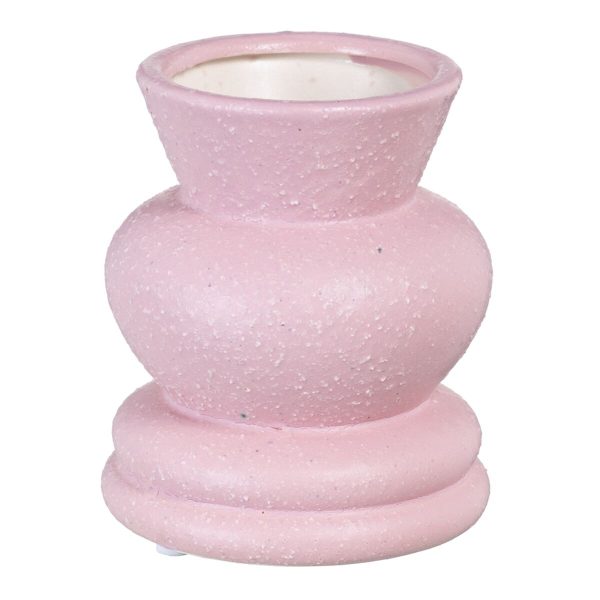 Vase Pink Ceramic 10,5 x 10,5 x 13 cm Cheap