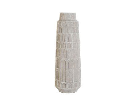 Vase Home ESPRIT White Resin 18 x 18 x 52 cm Supply