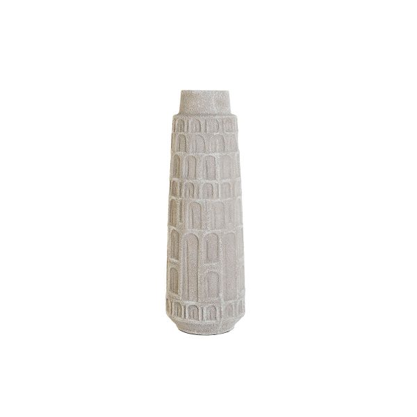 Vase Home ESPRIT White Resin 18 x 18 x 52 cm Supply