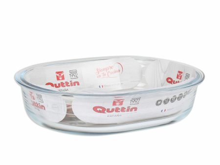 Oven Dish Quttin   Glass Oval 1,5 L 23,7 x 18,8 cm (6 Units) Fashion