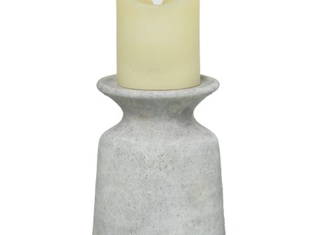 Candleholder Alexandra House Living White Ceramic 13 x 17 x 11 cm Online Hot Sale