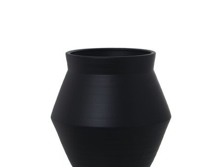 Planter Alexandra House Living Black Ceramic 30 x 32 cm For Sale