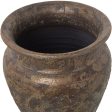 Planter Alexandra House Living Golden Ceramic 22 x 23 x 28 cm Online Hot Sale