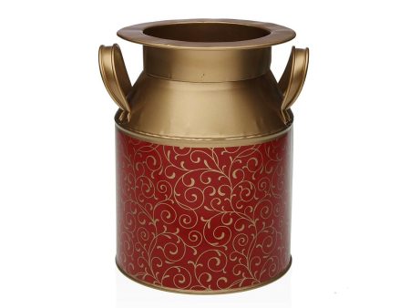 Vase Versa Serpentine Red Metal 16 x 20 x 20 cm Cheap