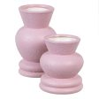 Vase Pink Ceramic 10,5 x 10,5 x 13 cm Cheap