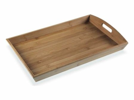 Tray Versa Wood Bamboo 32 x 6,5 x 50 cm Black Supply