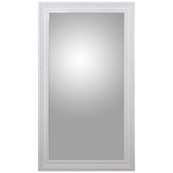 Wall mirror Alexandra House Living White Worn Rectangular For Cheap