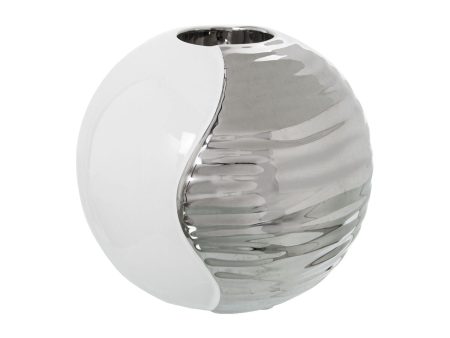 Candleholder Alexandra House Living White Ceramic 14 x 12 x 14 cm Online Sale