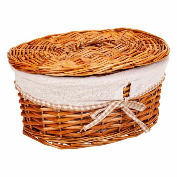 Storage boxes Alexandra House Living Natural wicker Willow wood 20 x 14 x 10 cm 23 x 14 x 30 cm 2 Pieces Online