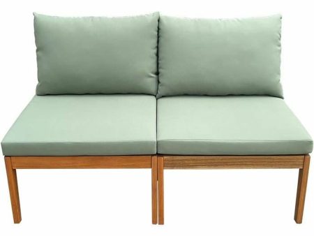 Garden sofa Alma Brown Green Acacia 124 x 70 x 77,5 cm Hot on Sale