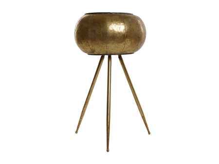 Planter Home ESPRIT Golden Metal Modern 38 x 38 x 68 cm Hot on Sale