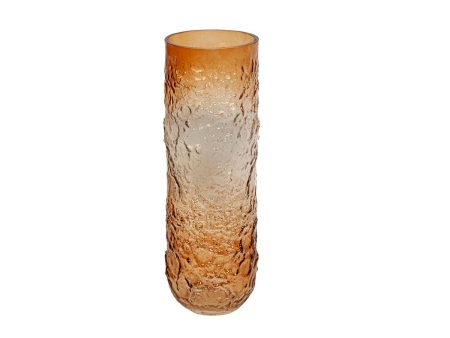 Vase Romimex Amber Glass 10 x 30 x 10 cm For Sale