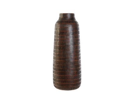 Vase Home ESPRIT Brown Black Resin Colonial 20 x 20 x 48 cm Supply